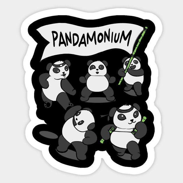 Pandamonium Sticker by dennex85